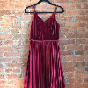 Ted Baker Red Velvet Midi Party Dress